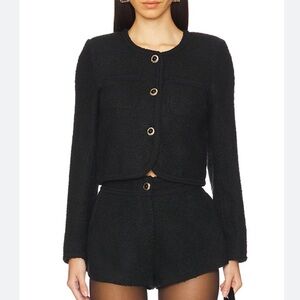 Majorelle Gabrielle Tweed Short In Black